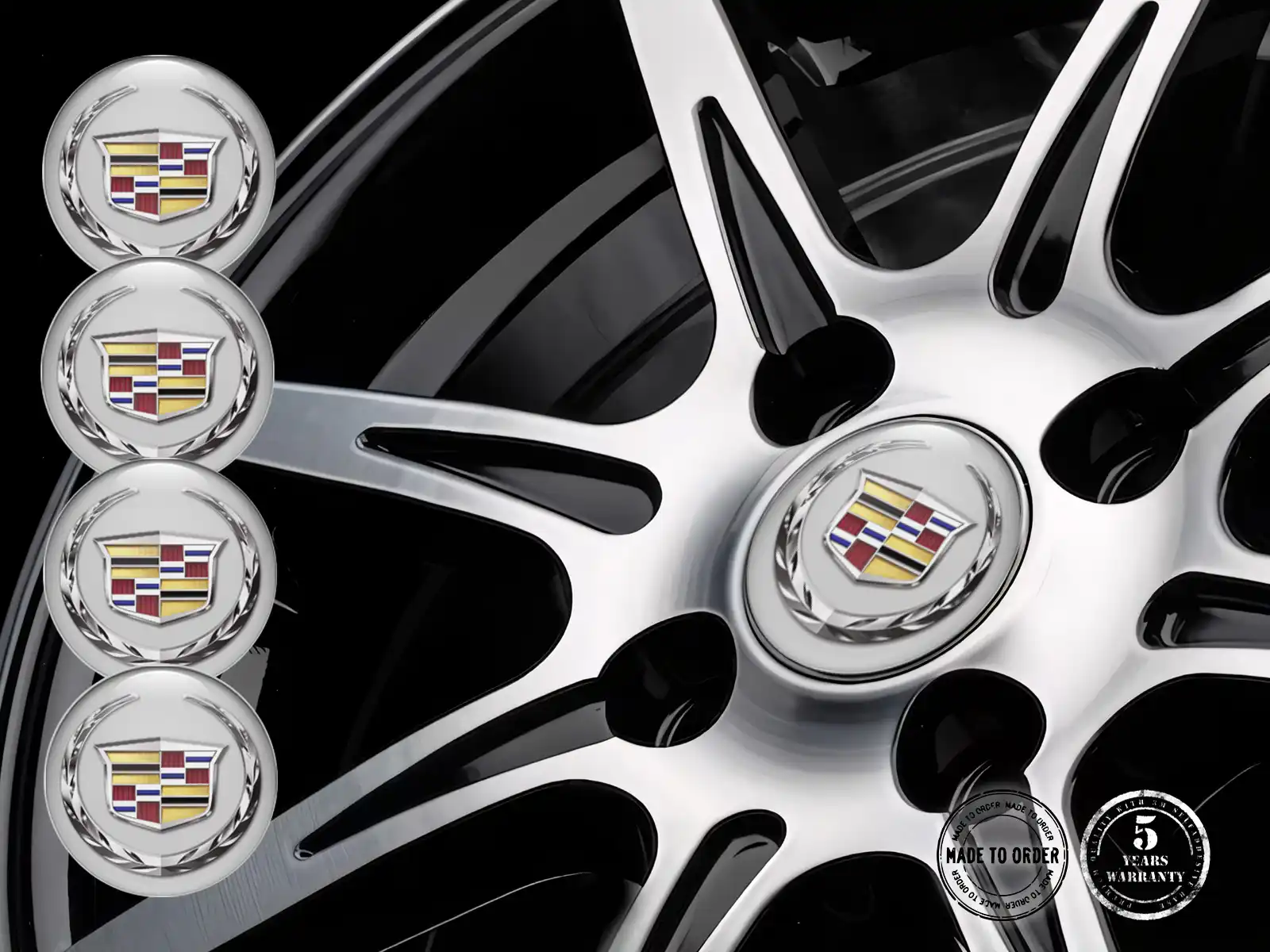 Cadillac Pegatinas Bombadas Edición Calcomanías Estilo de Silicona